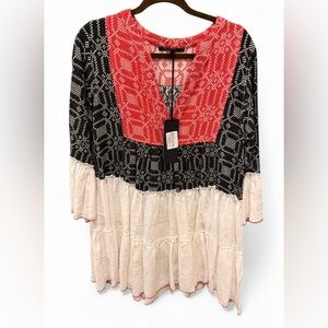 Devotion Twins - women’s black, white, and red dress. NWT